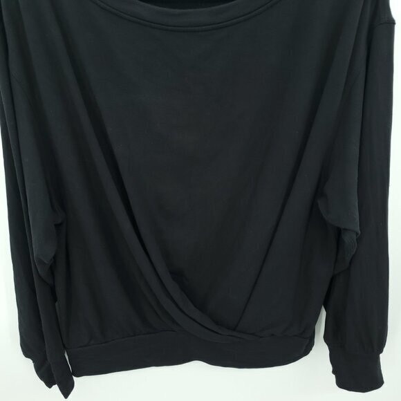 Lululemon Pleated Modal Fleece Pullover Sweatshirt Black 8/M - Picture 7 of 15